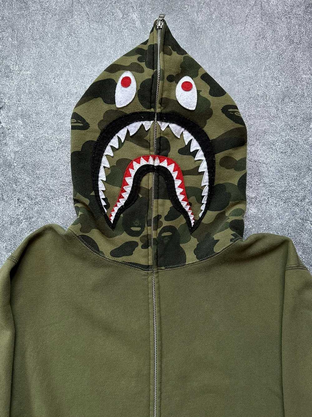 Bape 1st Camo PONR Shark Full Zip Hoodie - image 4