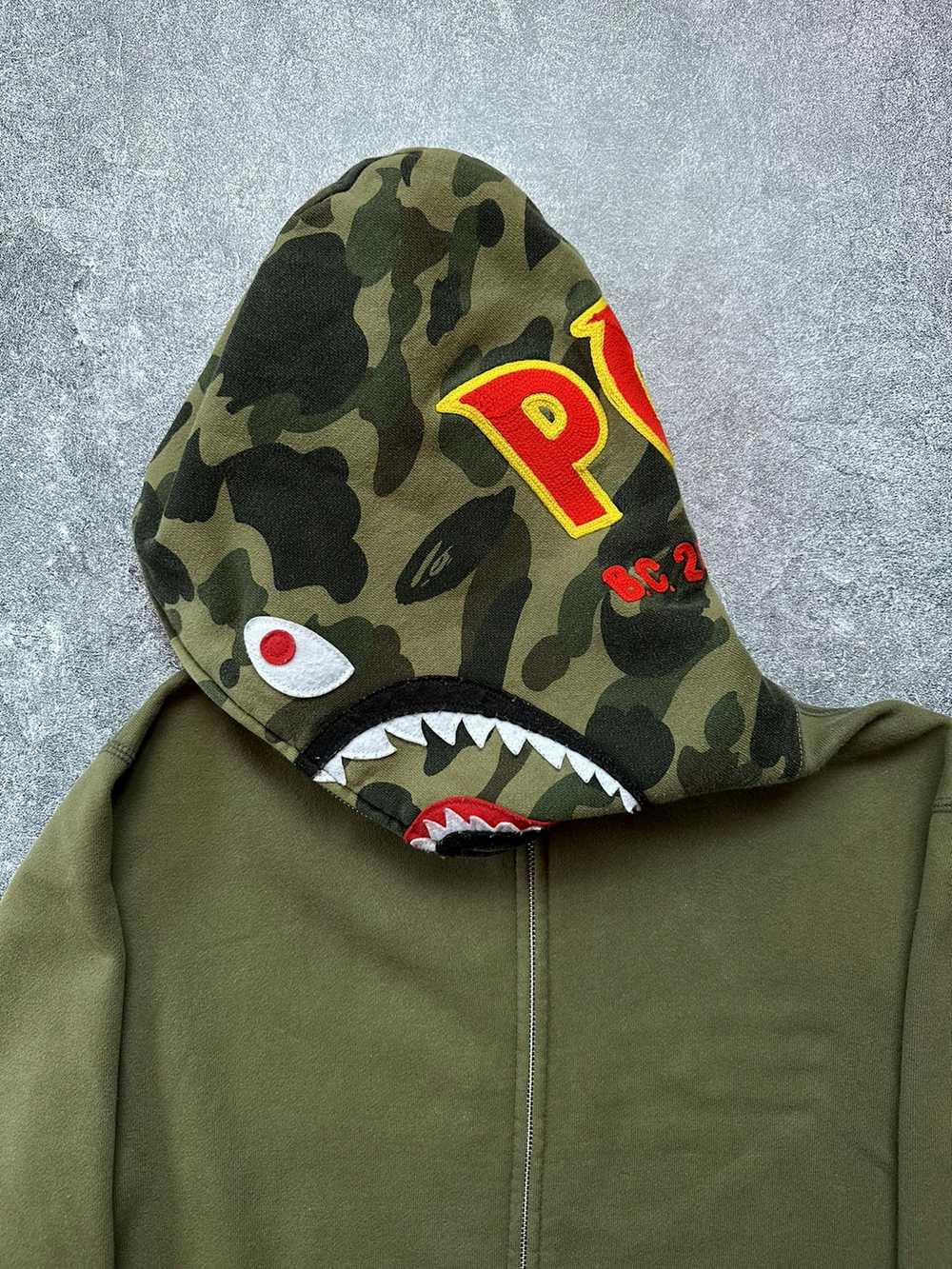 Bape 1st Camo PONR Shark Full Zip Hoodie - image 5