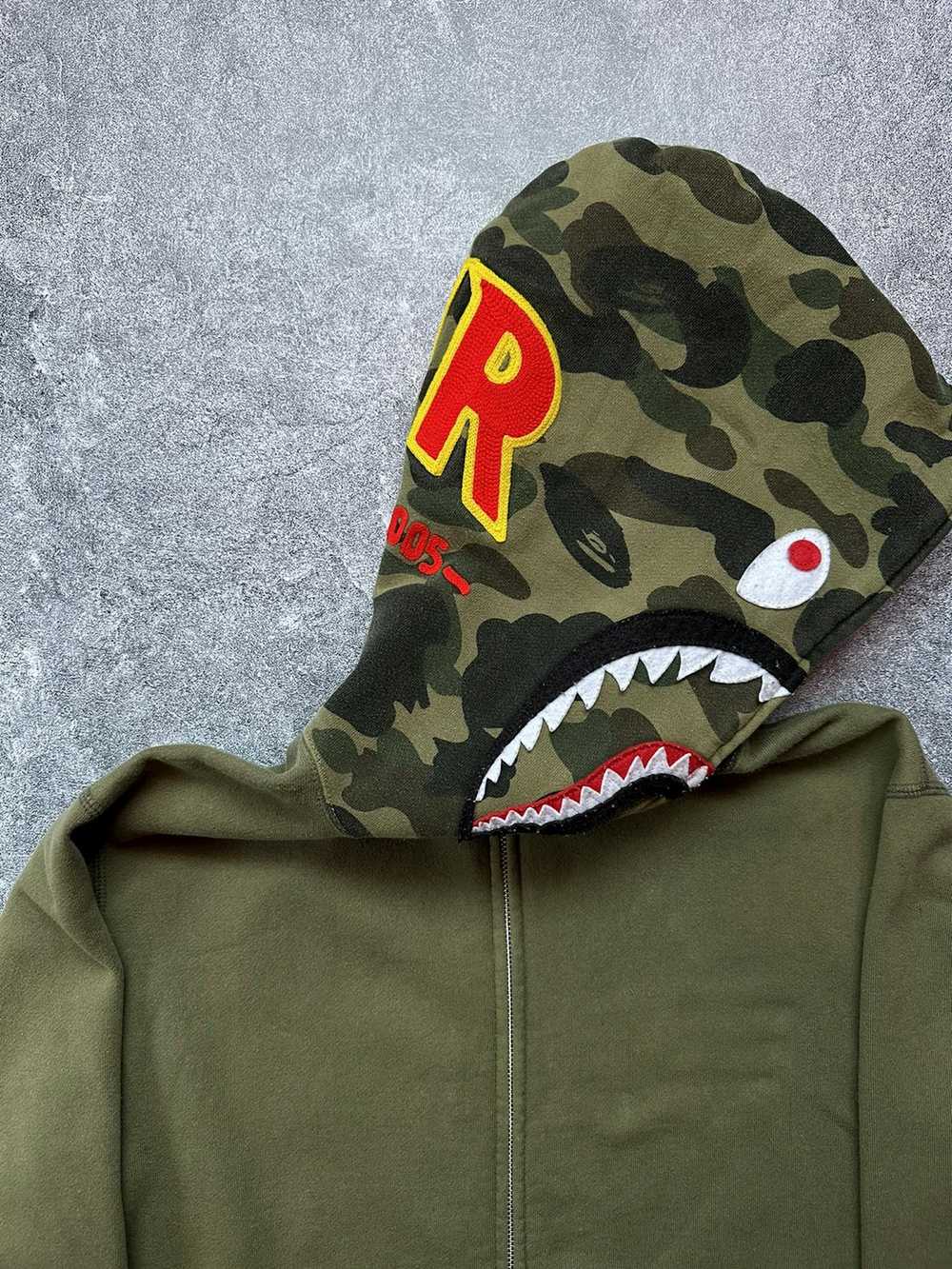 Bape 1st Camo PONR Shark Full Zip Hoodie - image 6