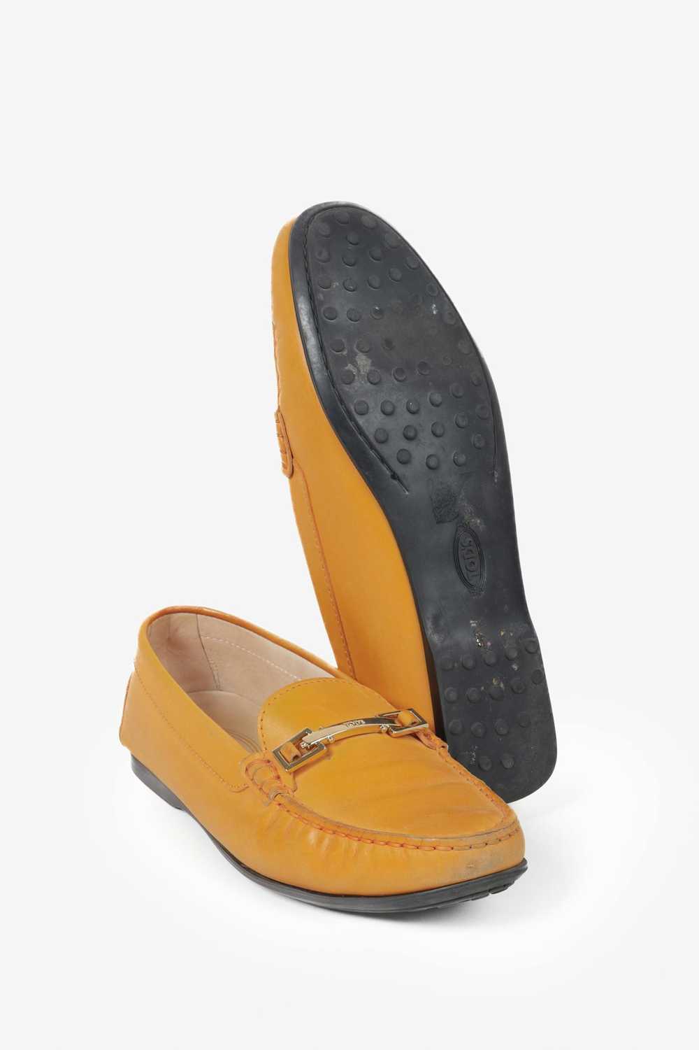 Tod's Tod's Orange Leather Driving Loafers - image 5