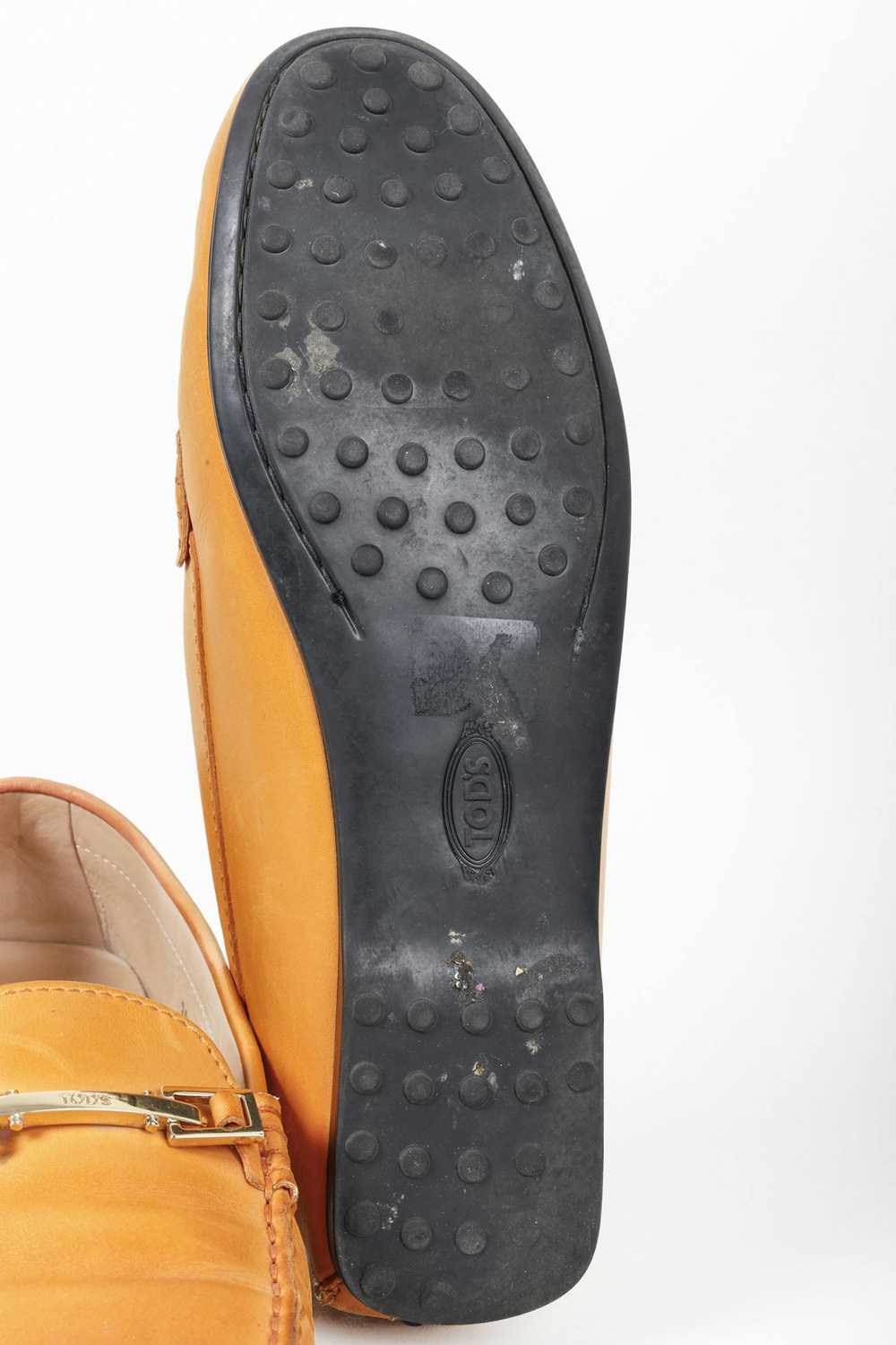 Tod's Tod's Orange Leather Driving Loafers - image 6