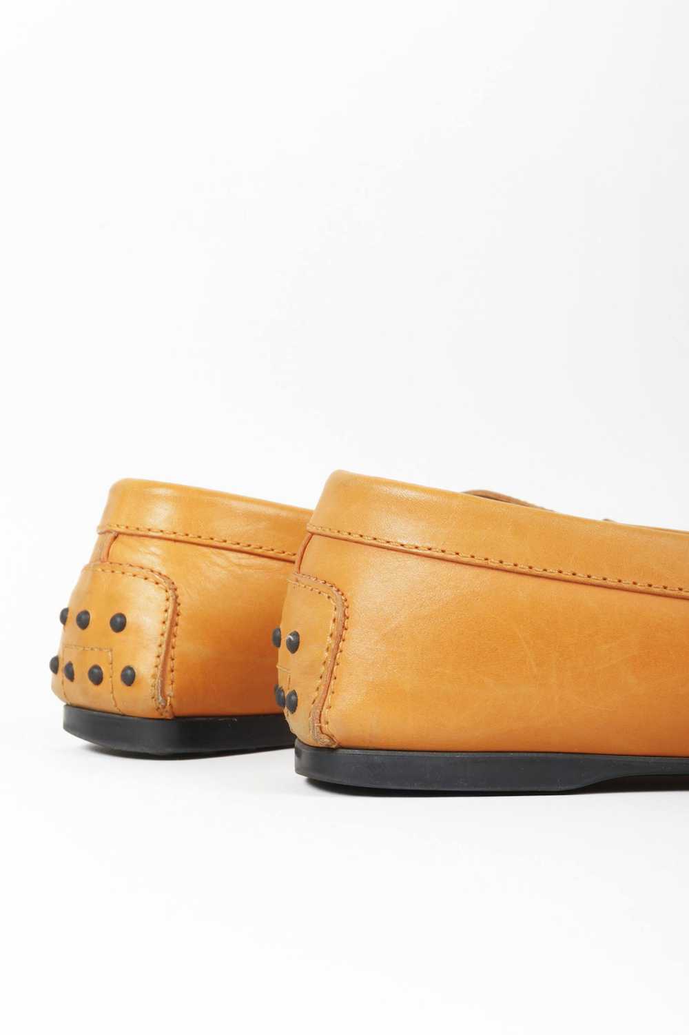 Tod's Tod's Orange Leather Driving Loafers - image 8