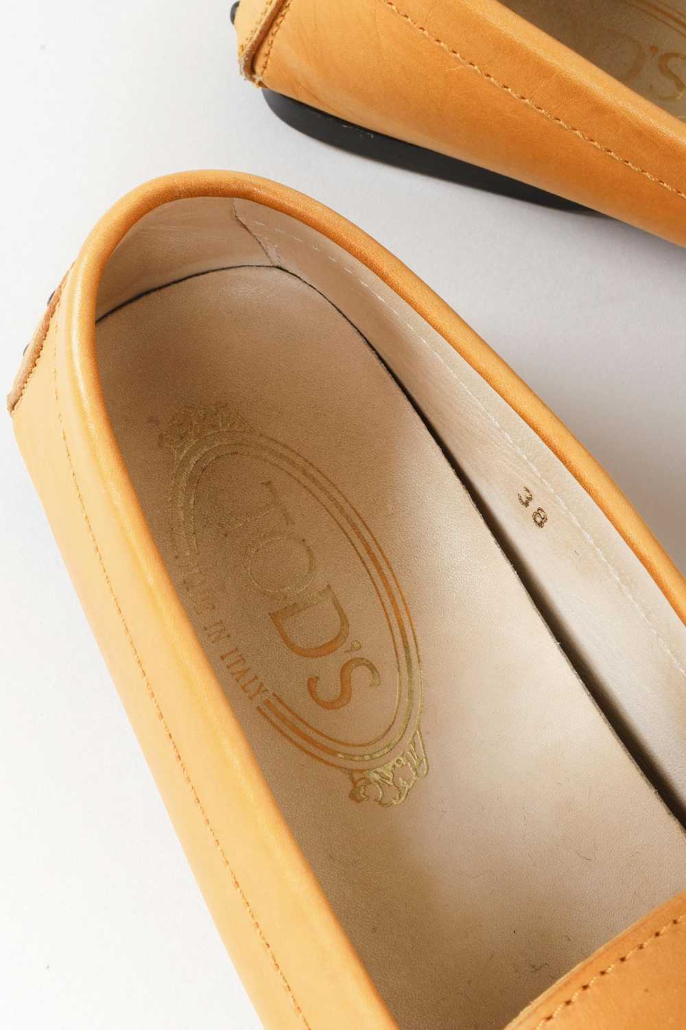 Tod's Tod's Orange Leather Driving Loafers - image 9