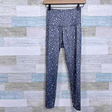 Beyond Yoga LARGE Lux Leopard High Waisted Leggings Gray White