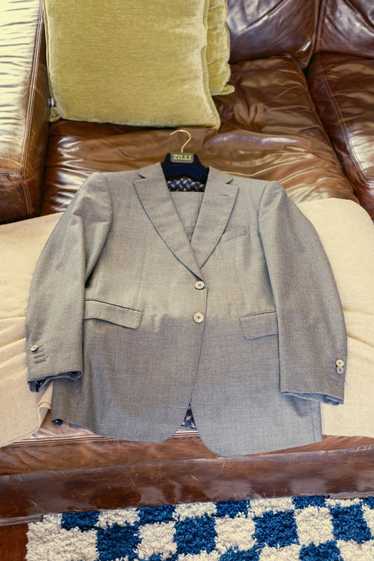 Zilli Zilli Grey 100% cashmere suit with silk lini