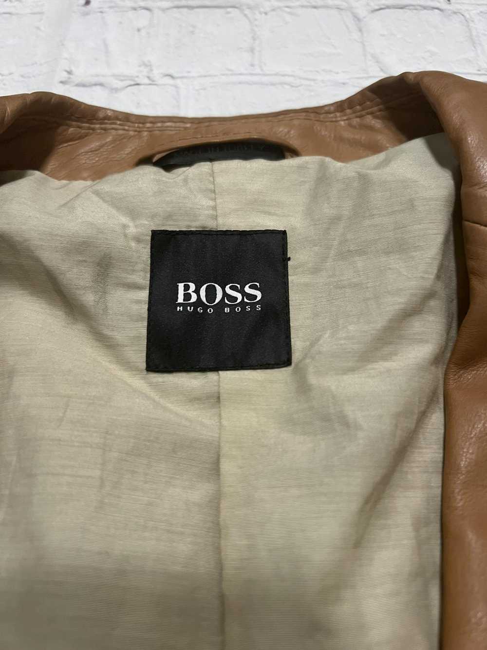 Hugo Boss × Luxury × Vintage Hugo Boss Tan 100% C… - image 2