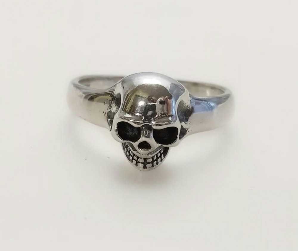 Sterling Silver 925 sterling silver skull ring si… - image 1