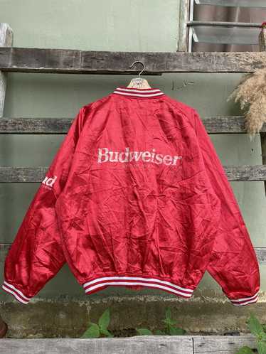 Budweiser × Varsity Jacket × Vintage RARE Vintage… - image 1