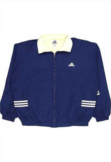 Vintage 90's Adidas Bomber Jacket Spellout Zip Up - image 1