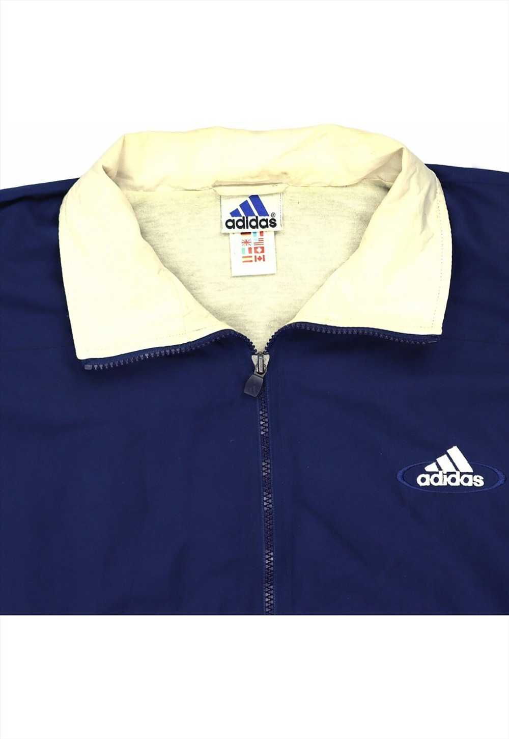 Vintage 90's Adidas Bomber Jacket Spellout Zip Up - image 3