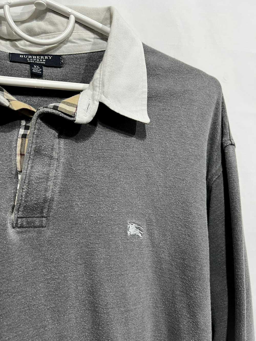 Burberry Vintage Burberry Long Sleeve Polo Shirt … - image 5