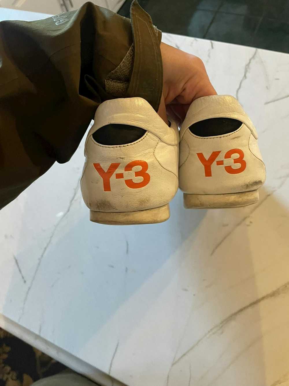 Y-3 Y-3 Yamamoto white leather low top sneakers - image 4