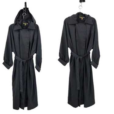 Vintage Vintage Nylon Hooded Belted Trench Rainco… - image 1