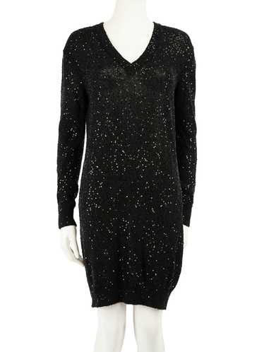 Stella McCartney Black Knit Sequinned Mini Dress - image 1