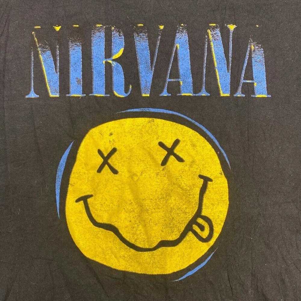 Nirvana Nirvana Graphic Band Tee Thrifted Vintage… - image 2