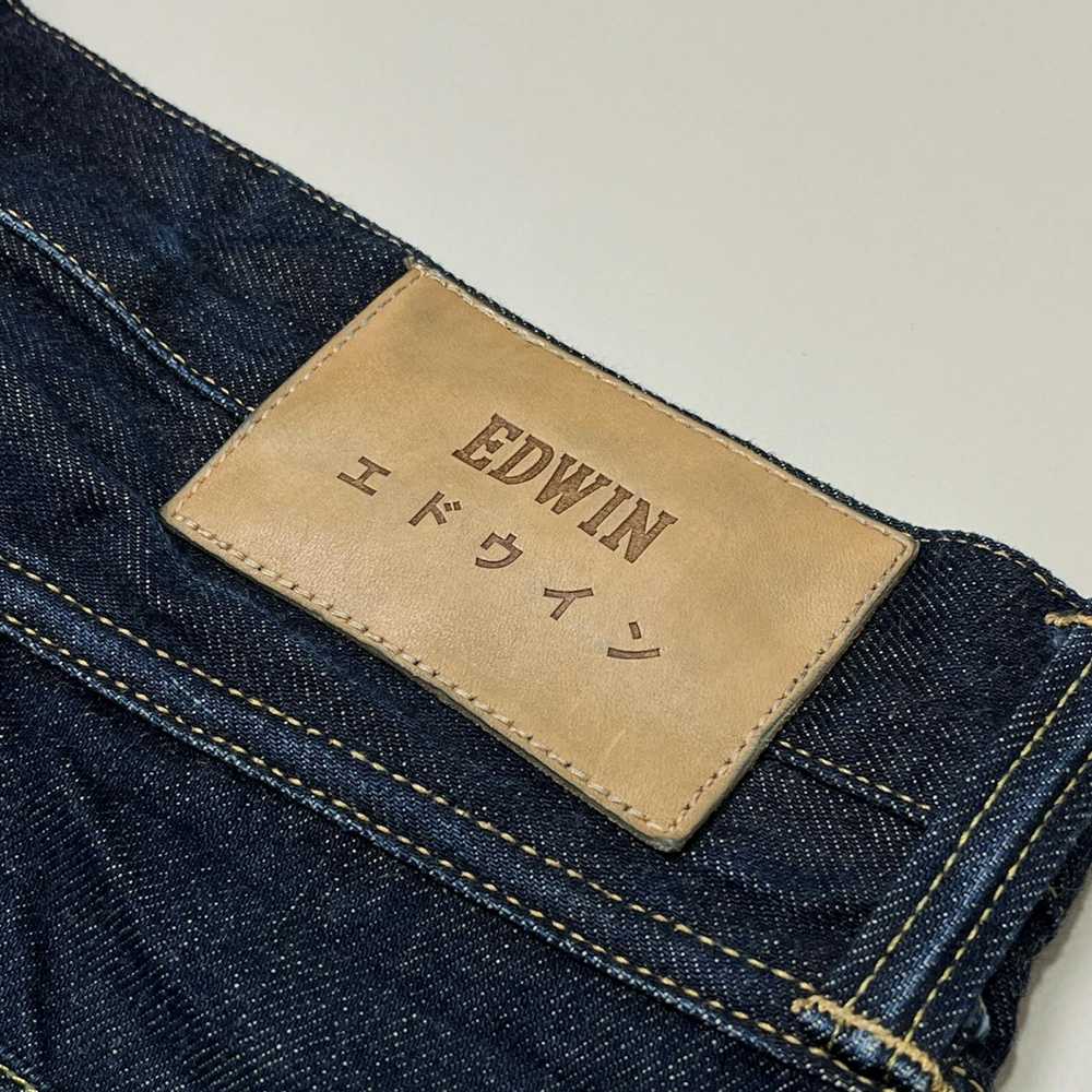 Edwin × Japanese Brand Indigo Tapered Raw Selvedg… - image 5
