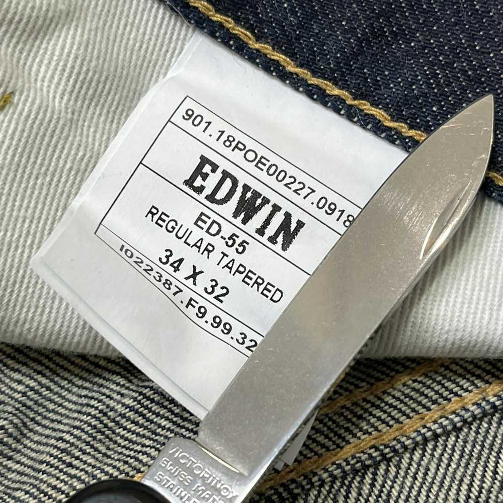 Edwin × Japanese Brand Indigo Tapered Raw Selvedg… - image 6