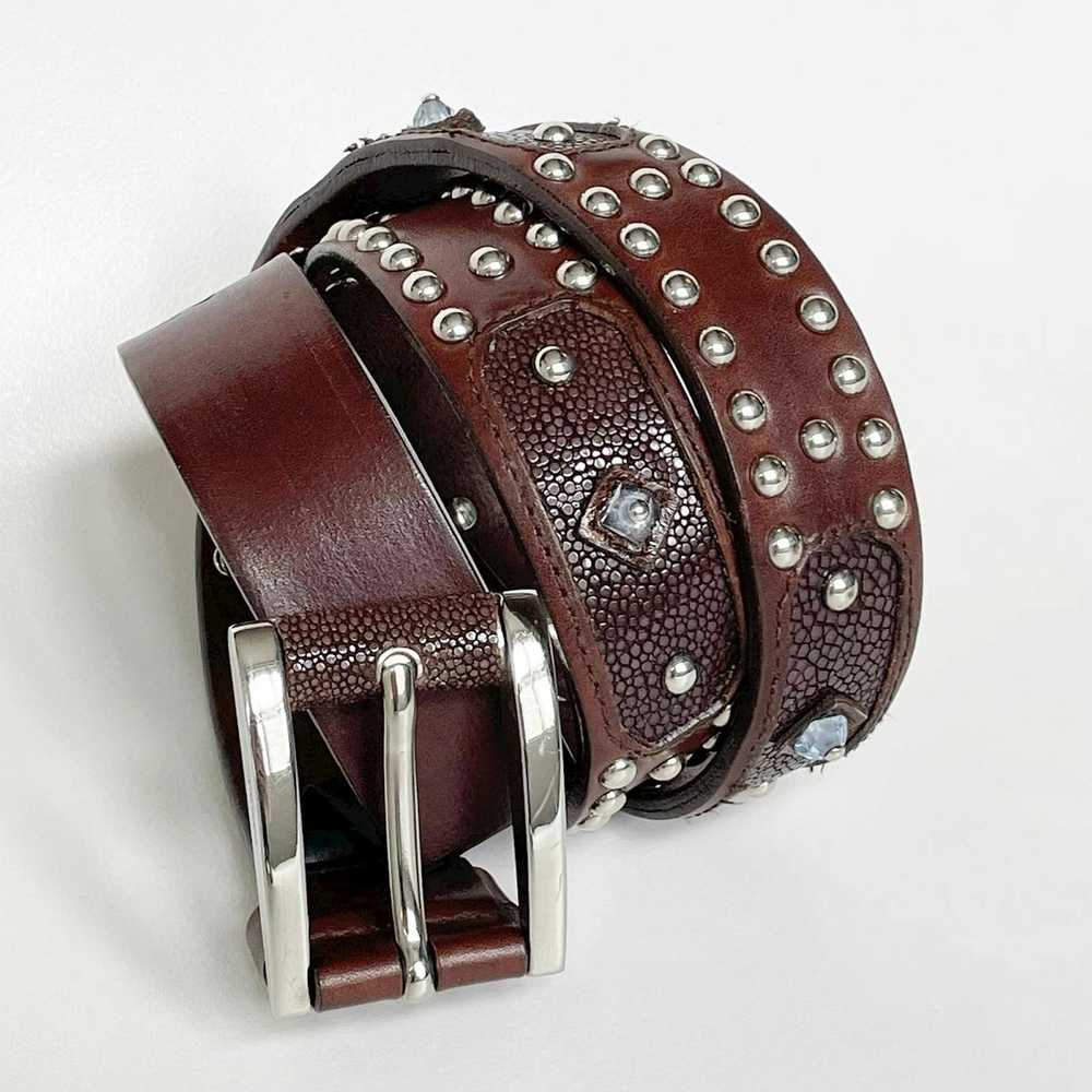 Prada Early 2000s Studded + Jewelled Belt - image 3
