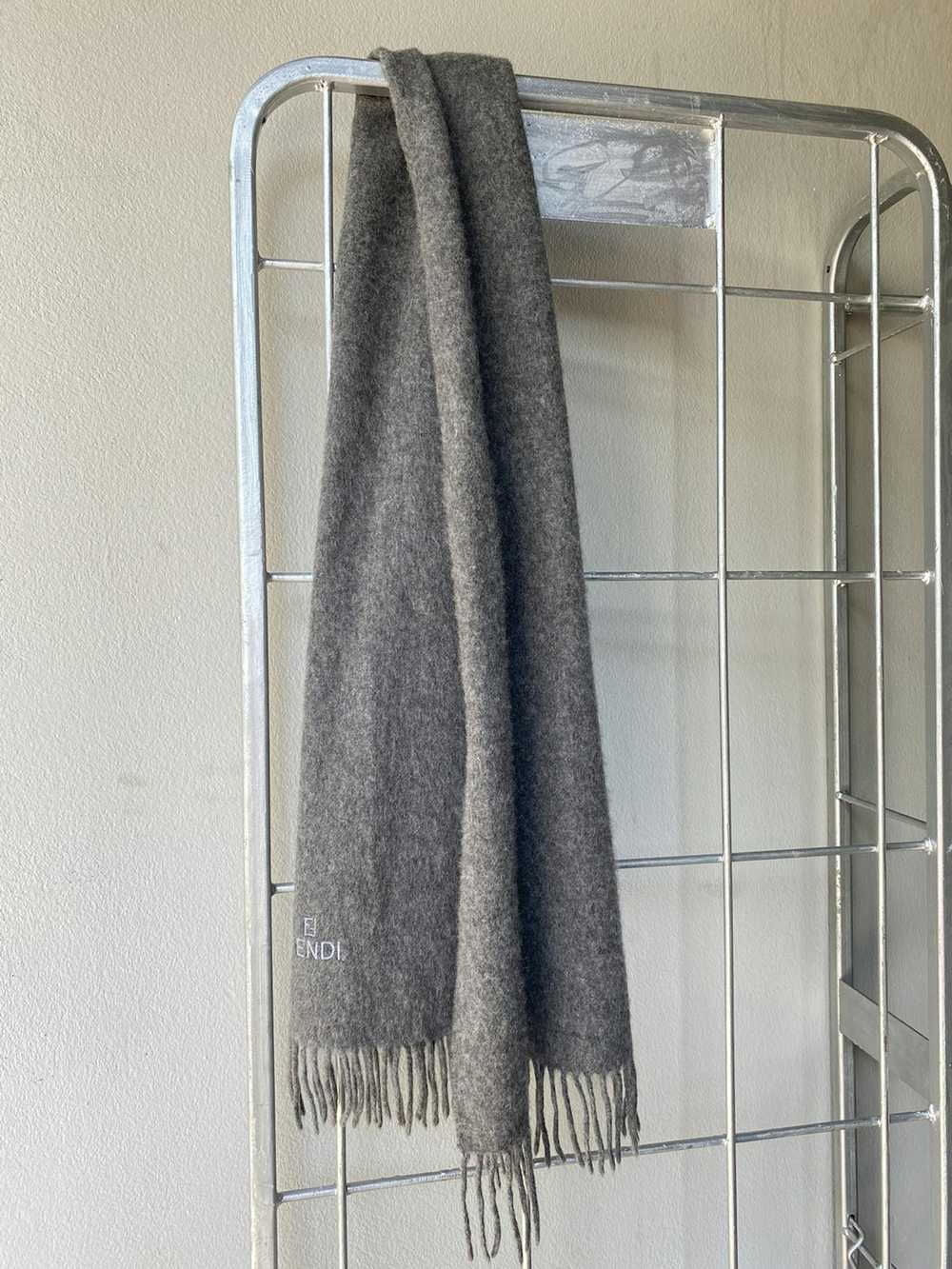 Fendi Fendi wool grey scarf - image 3