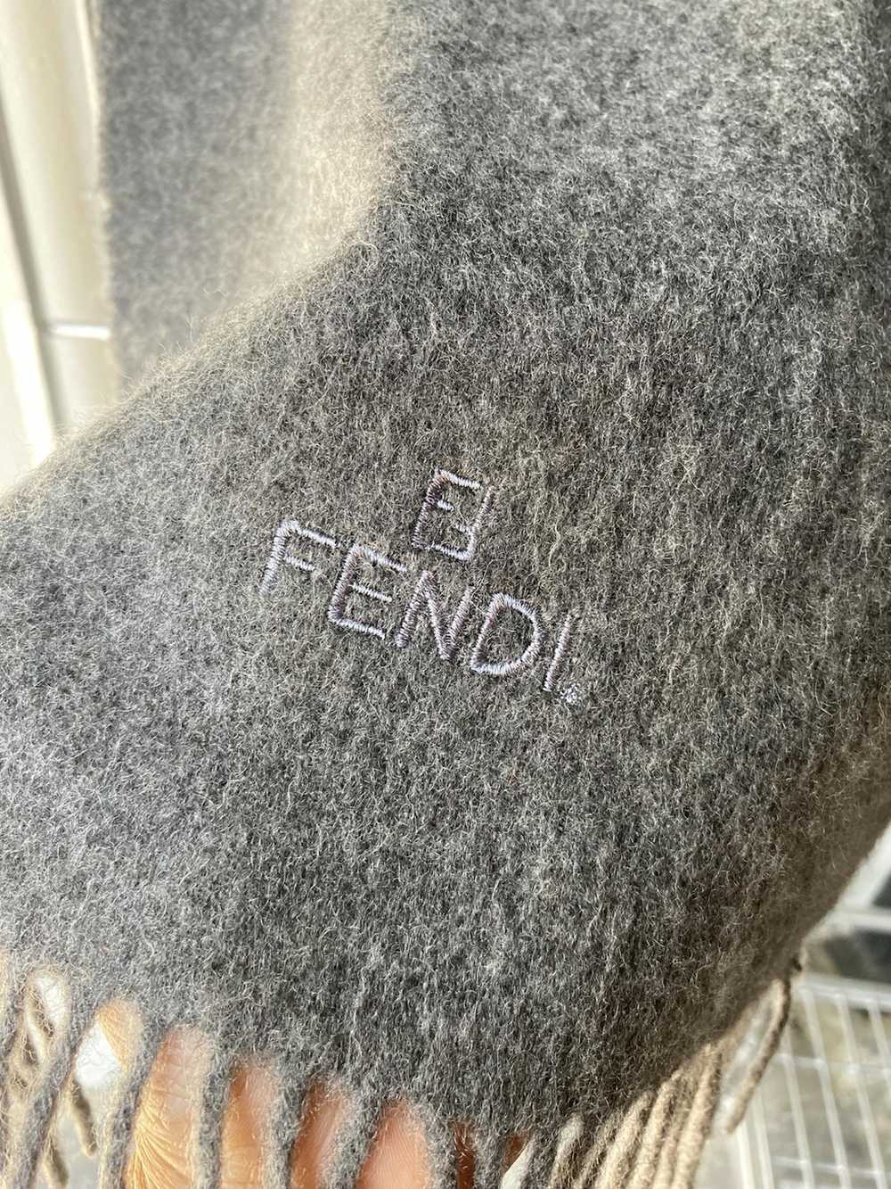 Fendi Fendi wool grey scarf - image 4