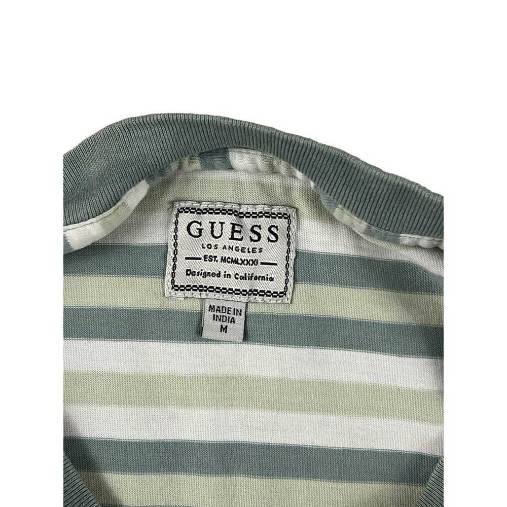 Guess Los Angeles Men Green Striped Crew Neck Sho… - image 5