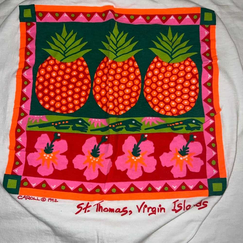 Vintage Neon Virgin Islands Single Stitch Shirt X… - image 2