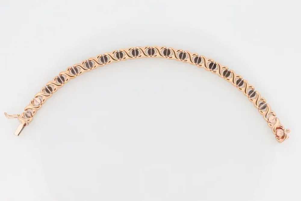 Screw Head Link Bracelet 14k Gold. XO XO Fancy 14… - image 10