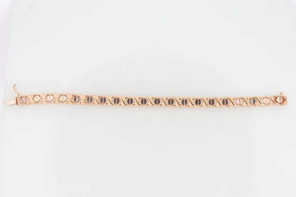 Screw Head Link Bracelet 14k Gold. XO XO Fancy 14… - image 9