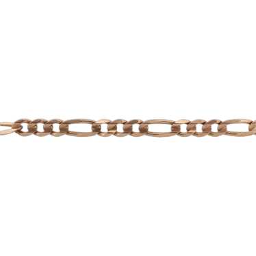 10k Figaro Chain Bracelet. 10k Solid Yellow Gold … - image 1