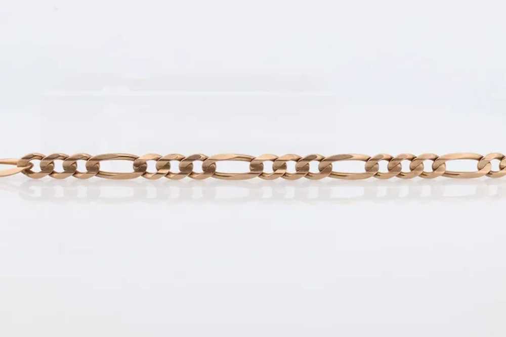 10k Figaro Chain Bracelet. 10k Solid Yellow Gold … - image 6