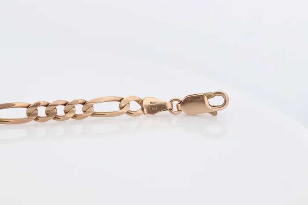 10k Figaro Chain Bracelet. 10k Solid Yellow Gold … - image 7