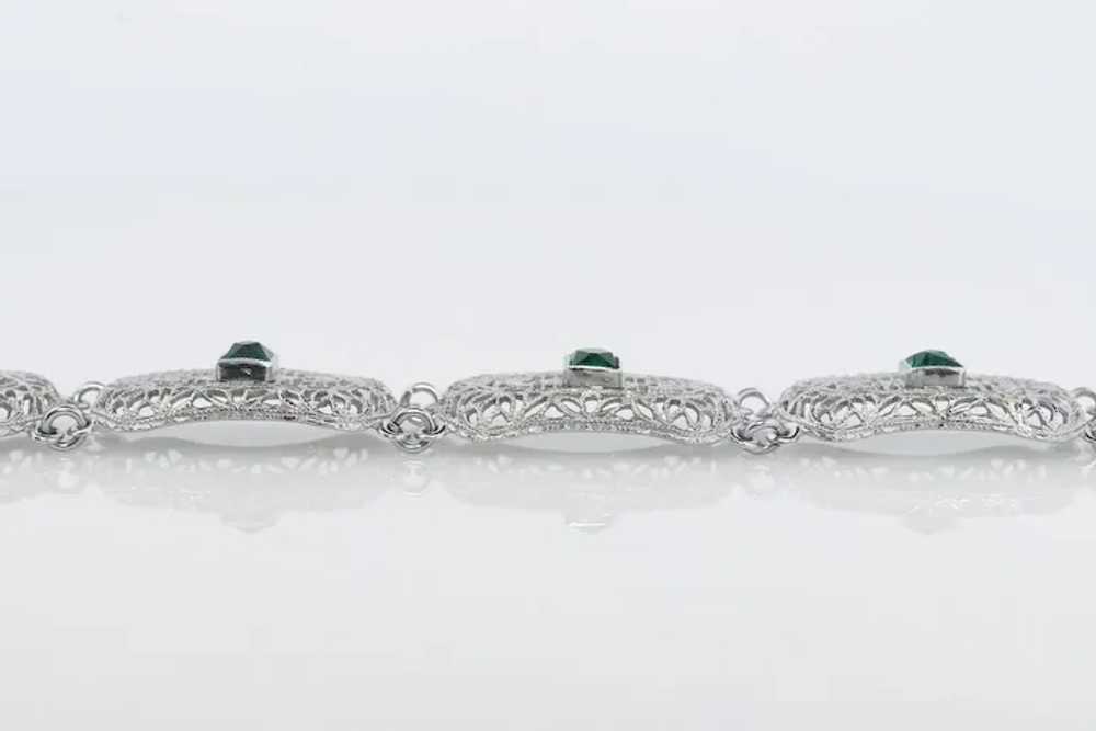 10k Art Deco Filigree Bracelet. Open Scroll link … - image 6