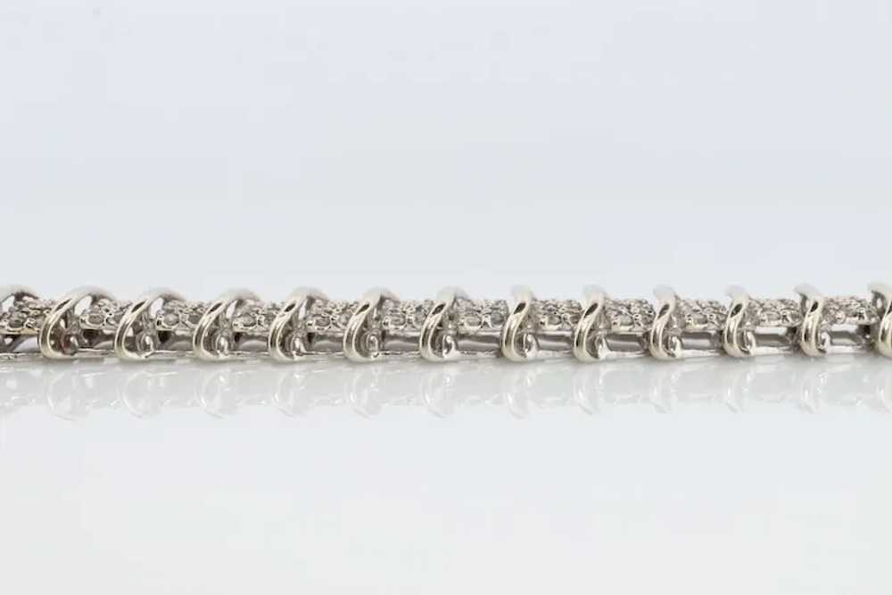 10k Diamond Tennis Bracelet. 10k S-LINK round dia… - image 6