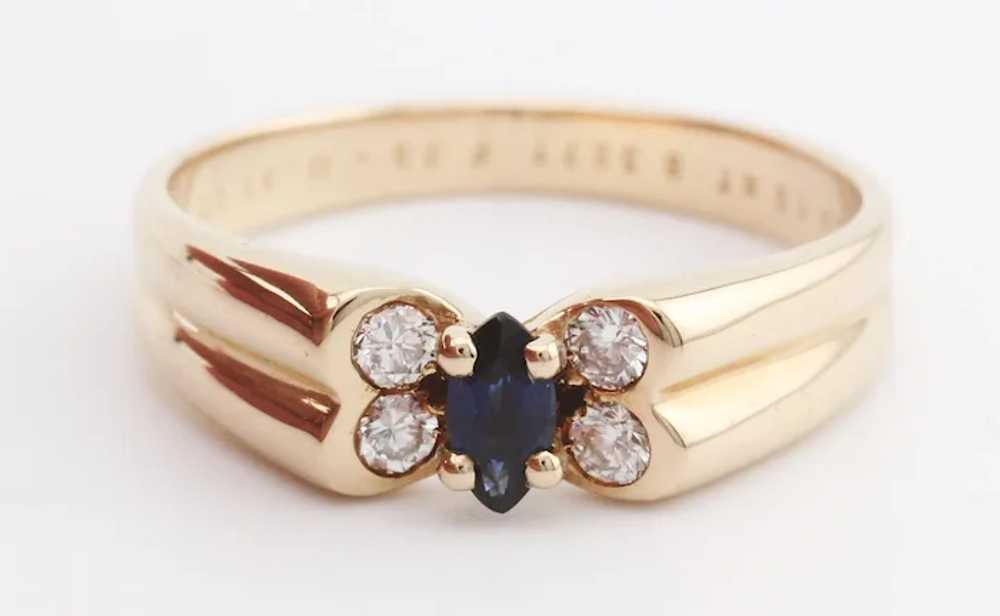 Van Cleef & Arpels French Sapphire Diamond 18K Ye… - image 3