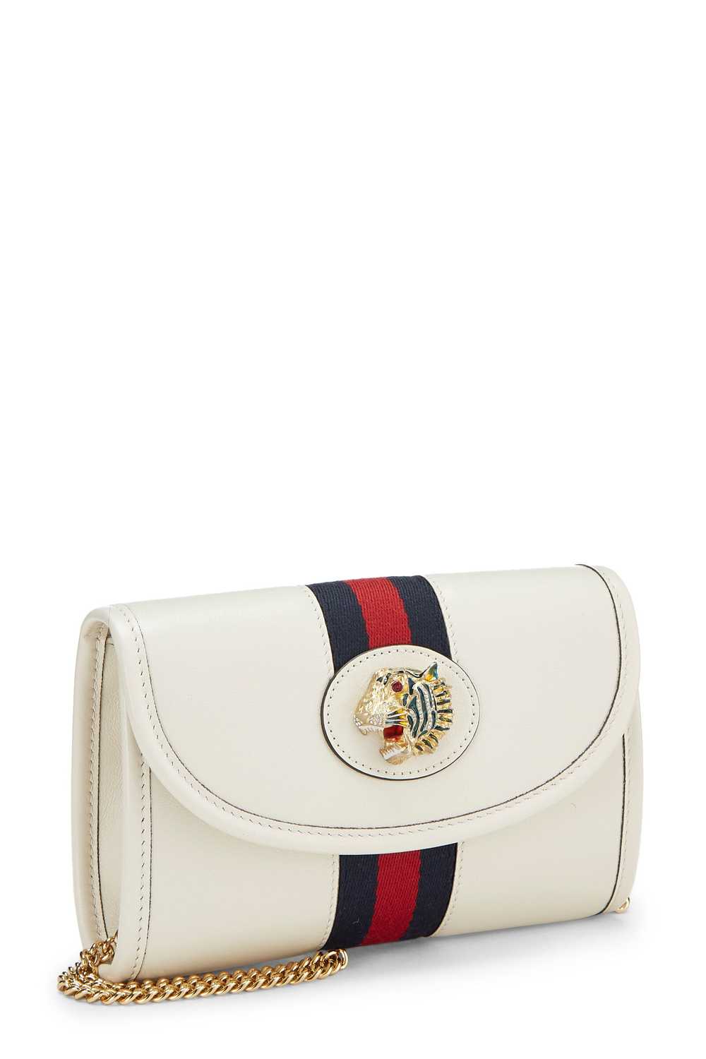 White Leather Web Rajah Shoulder Bag Mini - image 2