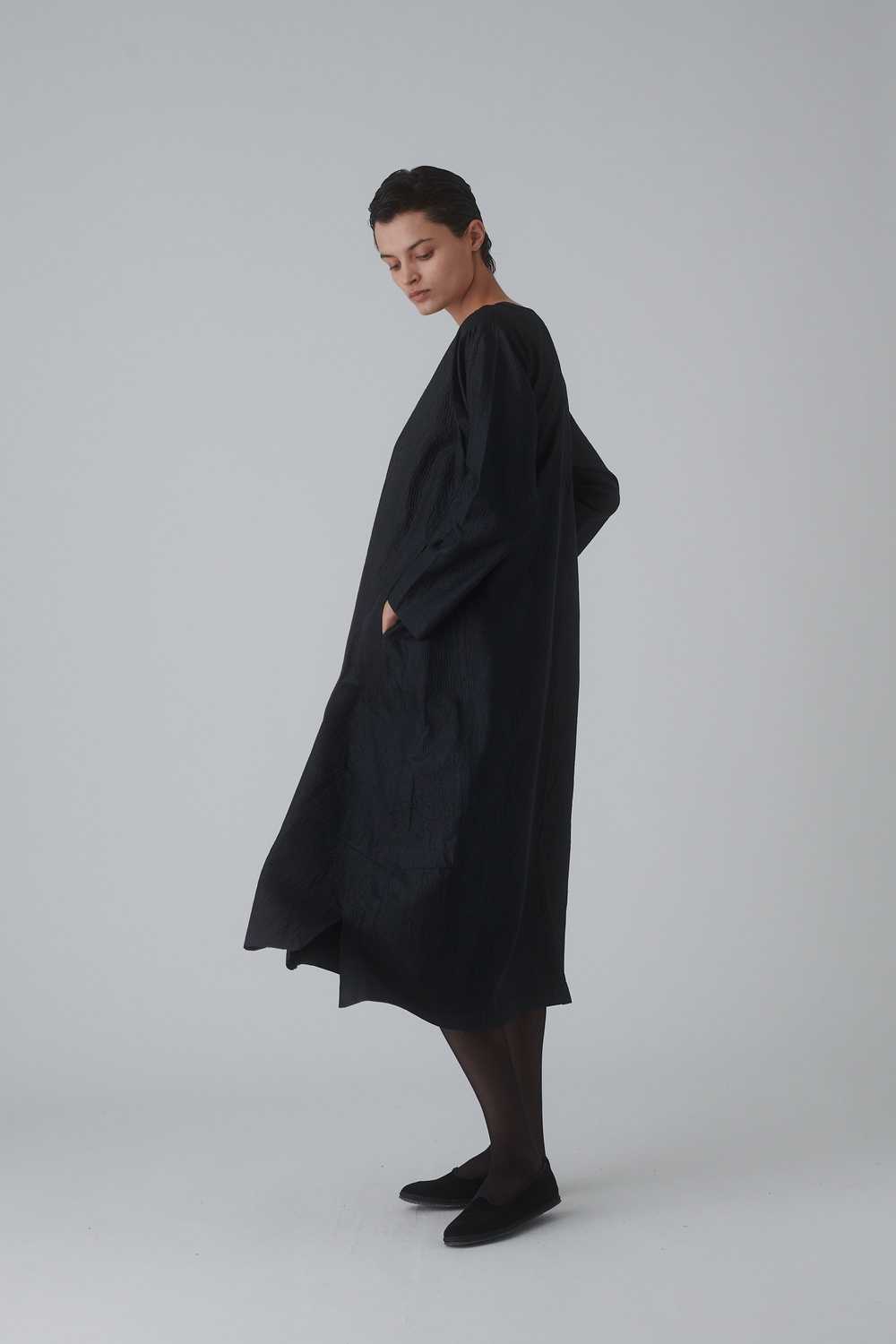 Eskandar Black Silk Dress - image 4