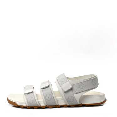 LOUIS VUITTON Monogram Mens Flat Velcro Sandals 4… - image 1