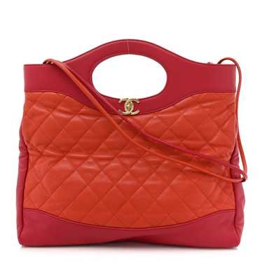 CHANEL Lambskin Quilted Large 31 Shopping Bag Ora… - image 1