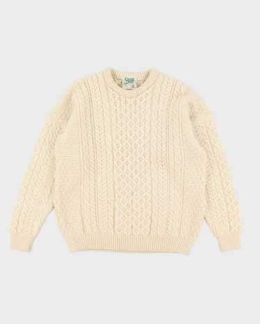 Vintagte 90s Carraig Donn Aran Wool Jumper - L - image 1