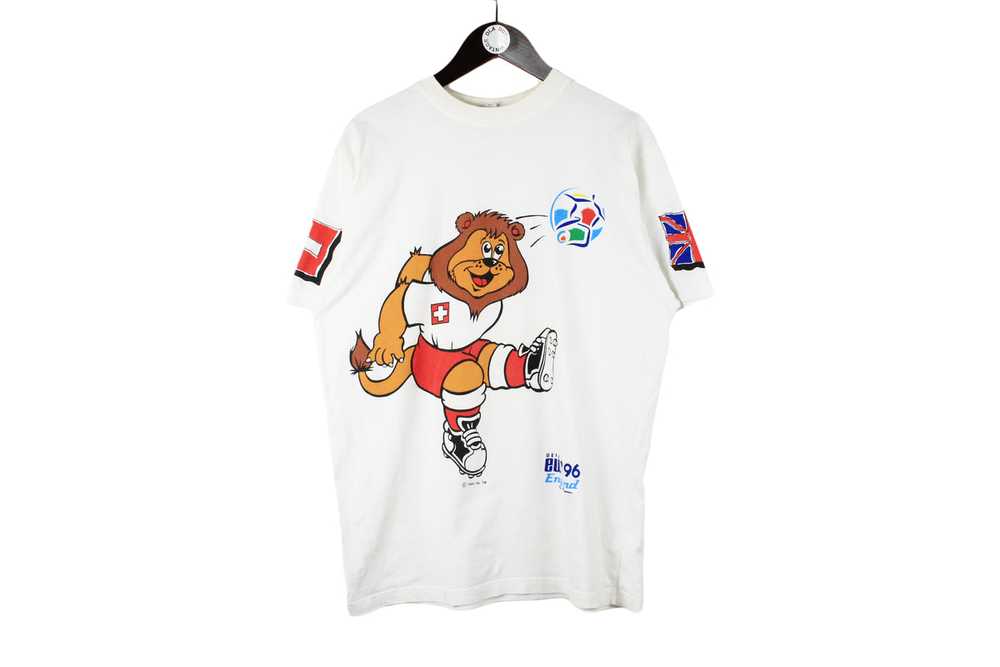 Vintage EURO England 1996 Swiss Team T-Shirt Large - image 1