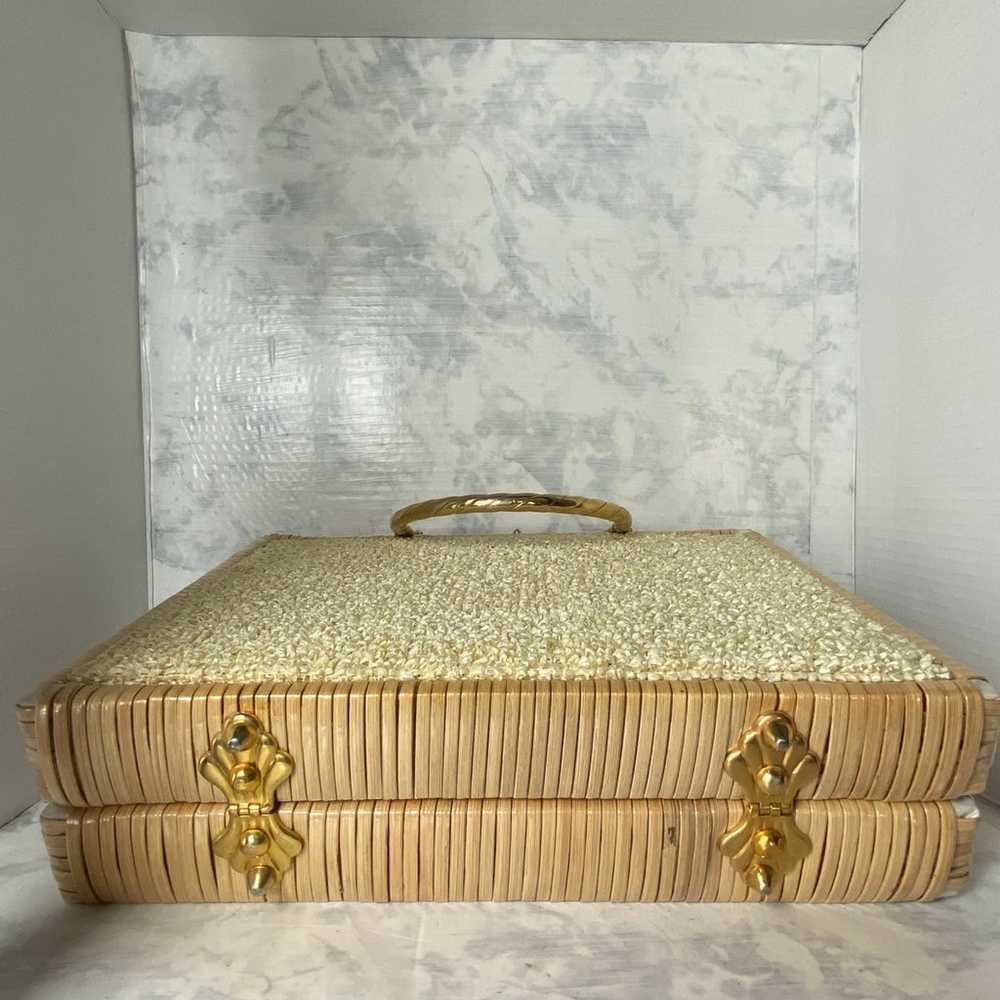 Vintage Guild Creations Raffia and Wicker Box Pur… - image 8