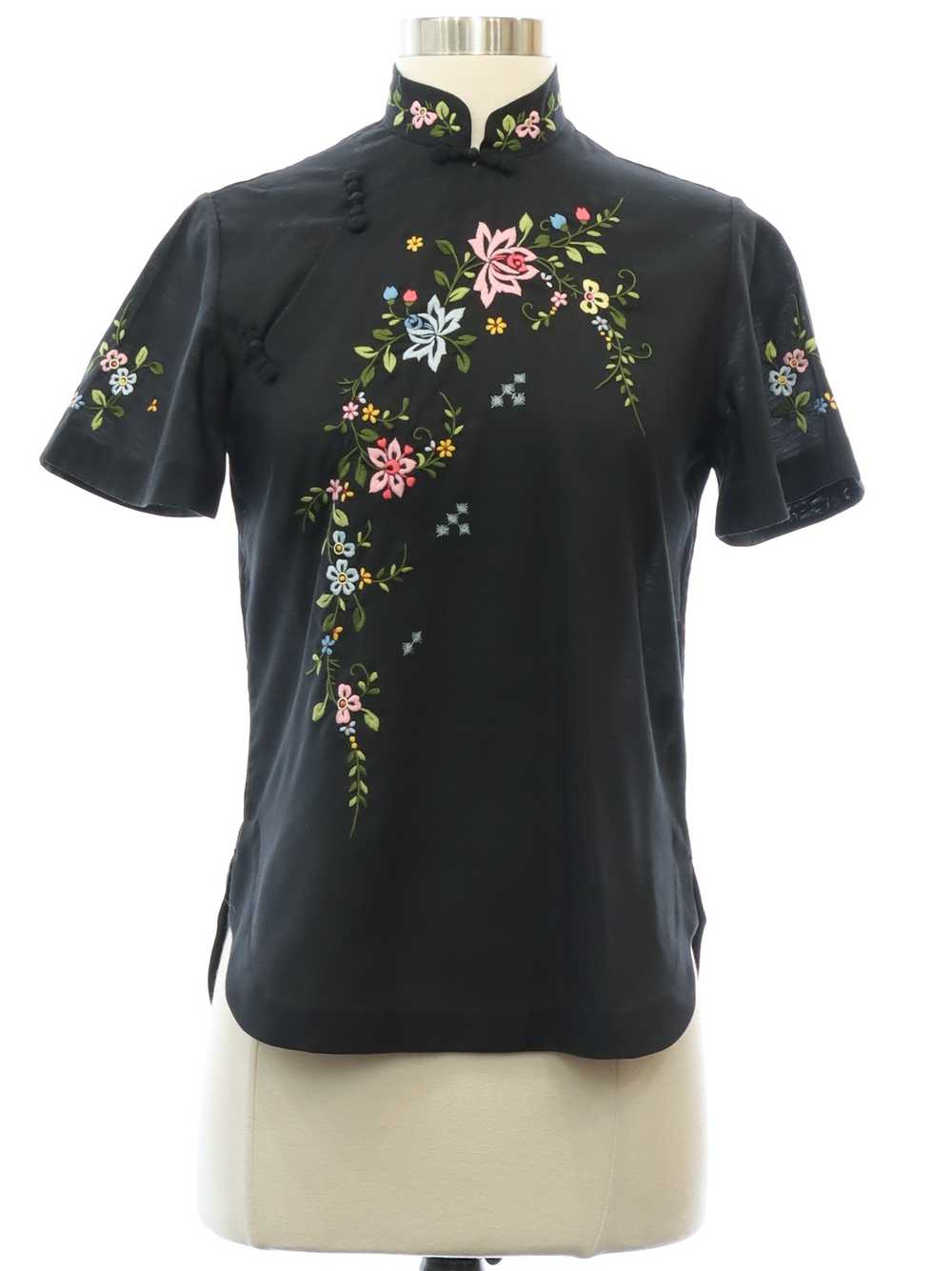 1970's Lily Womens Cheongsam Style Shirt - image 1