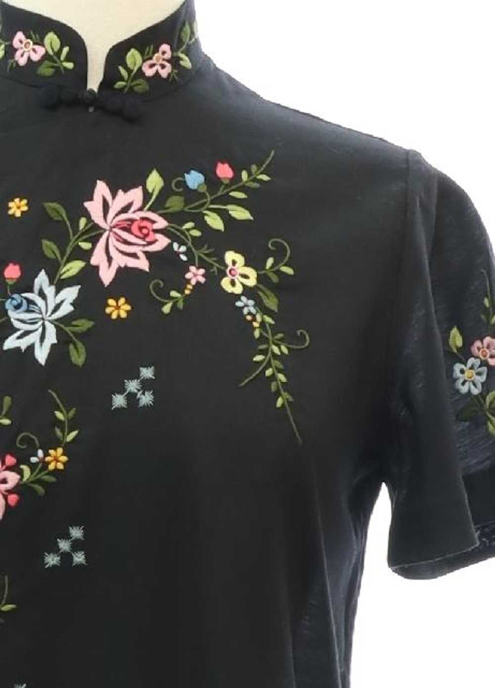 1970's Lily Womens Cheongsam Style Shirt - image 2