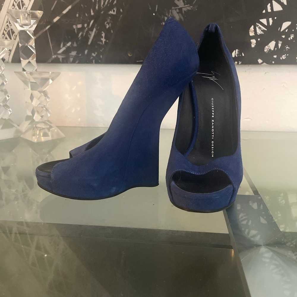 Dark Blue High Heels - image 2