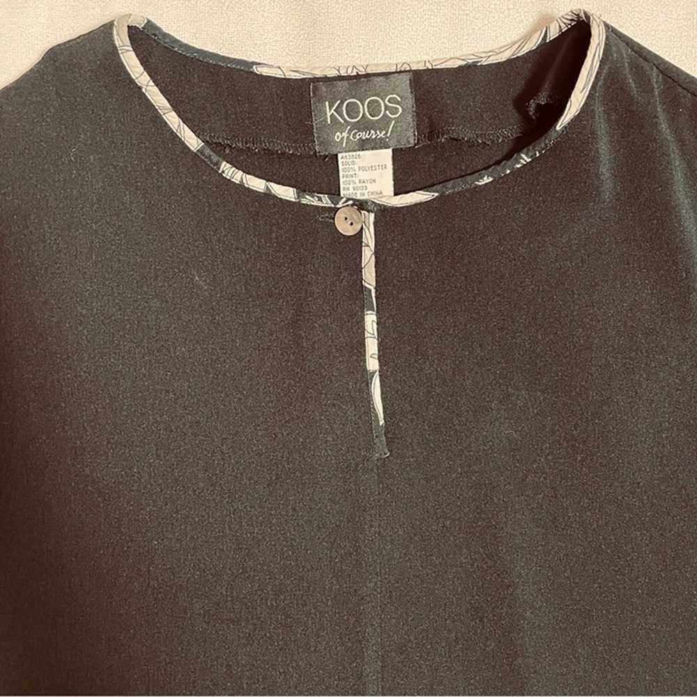 Vintage Koos Of Course! Black Long Sleeve Tunic S… - image 10