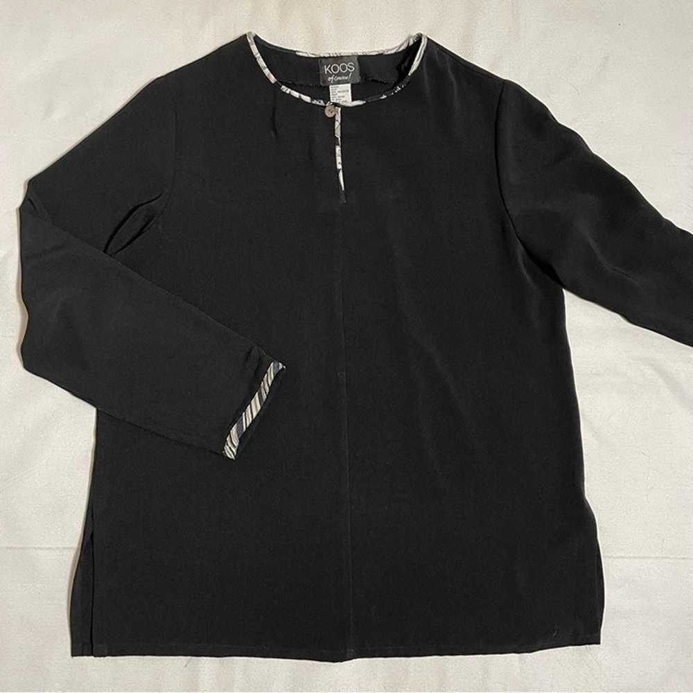 Vintage Koos Of Course! Black Long Sleeve Tunic S… - image 5