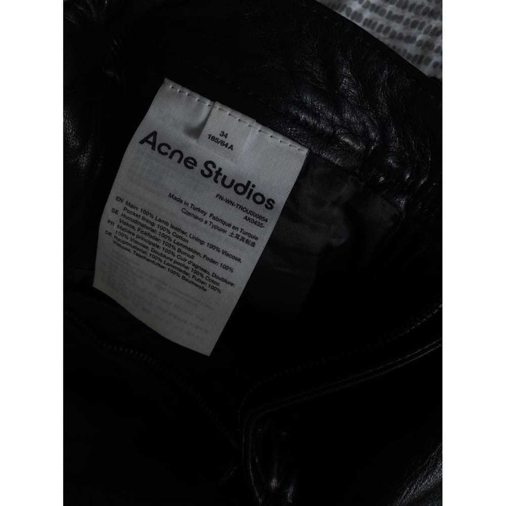 Acne Studios Leather straight pants - image 3