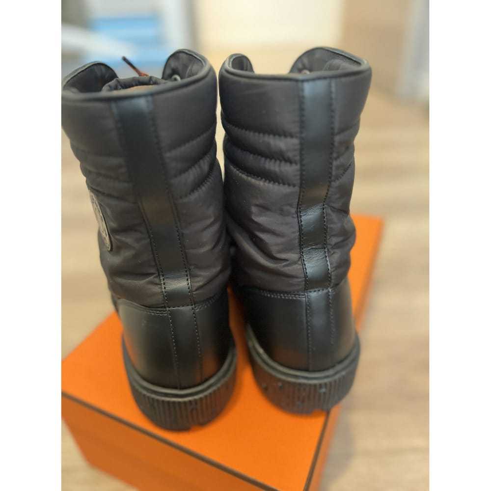 Hermès Leather biker boots - image 2