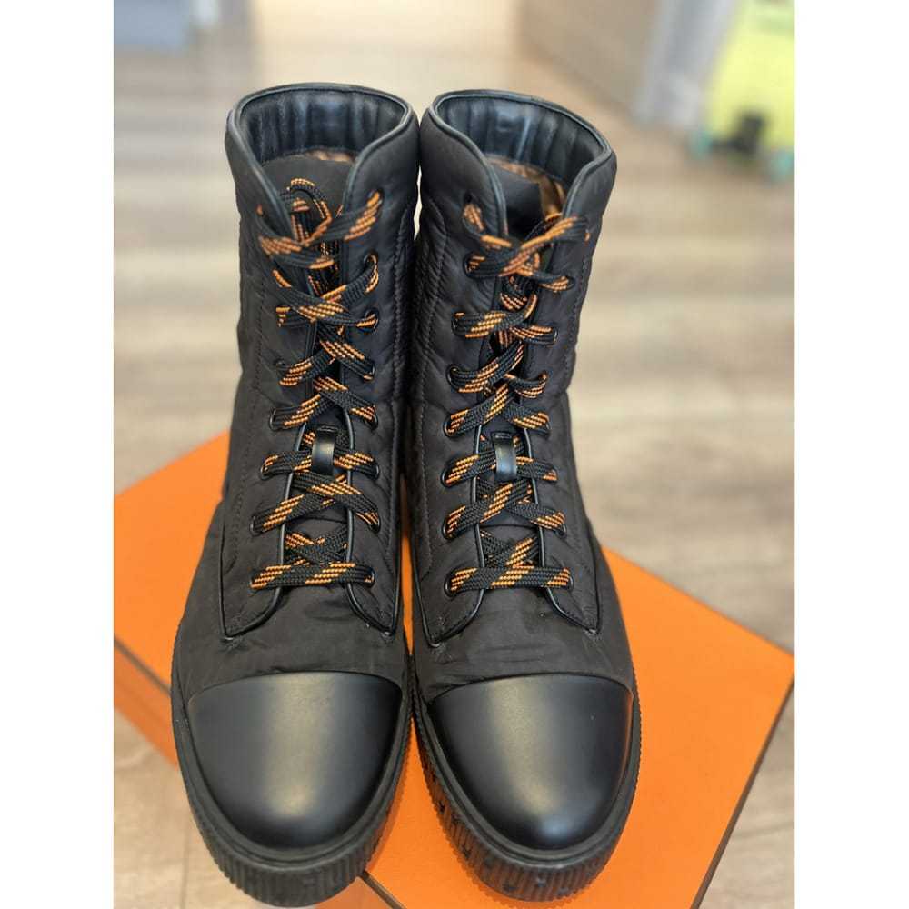 Hermès Leather biker boots - image 4