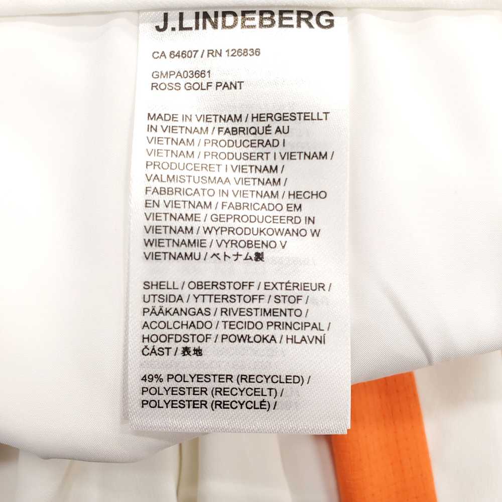 J. Lindeberg Men White/ Orange Striped Golf Pants… - image 4